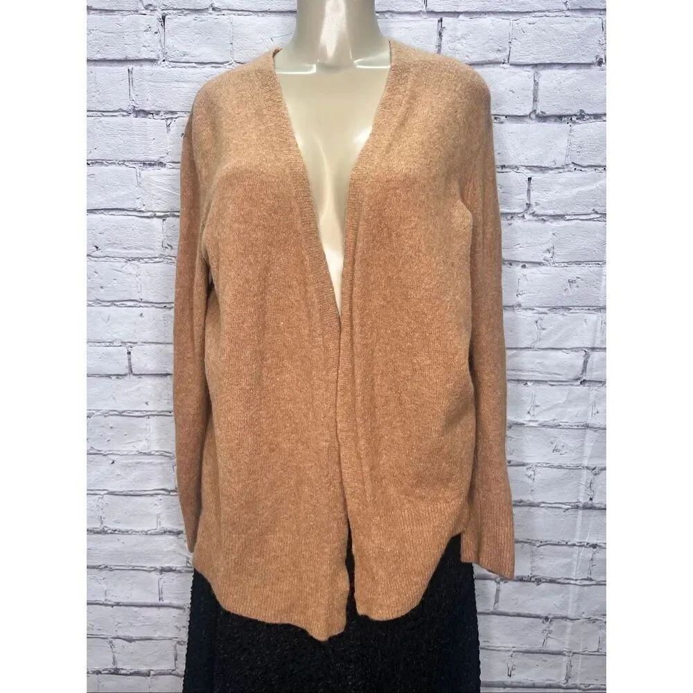 Madewell Womens Brown Knit Wool Blend Open Cozy Walker Cardigan Sweater Medium